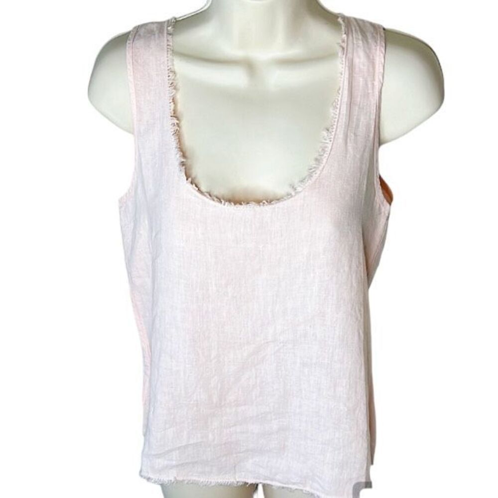 Krisa Linen Racerback Tank in Dahlia Peach NWT Size XS